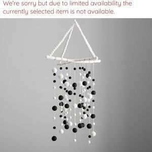 Black and white baby mobile